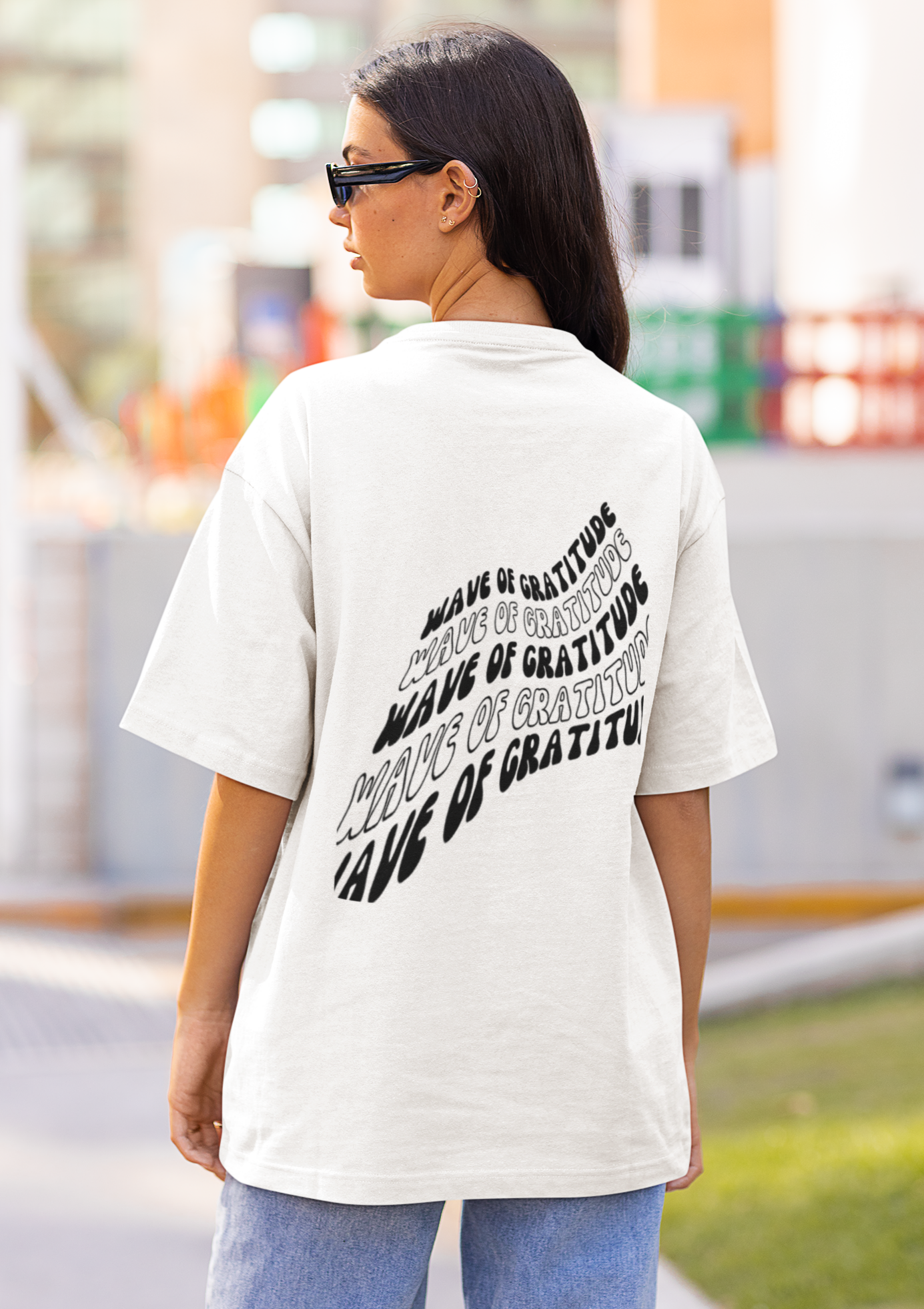 Wave of gratitude - Organic Oversize Shirt