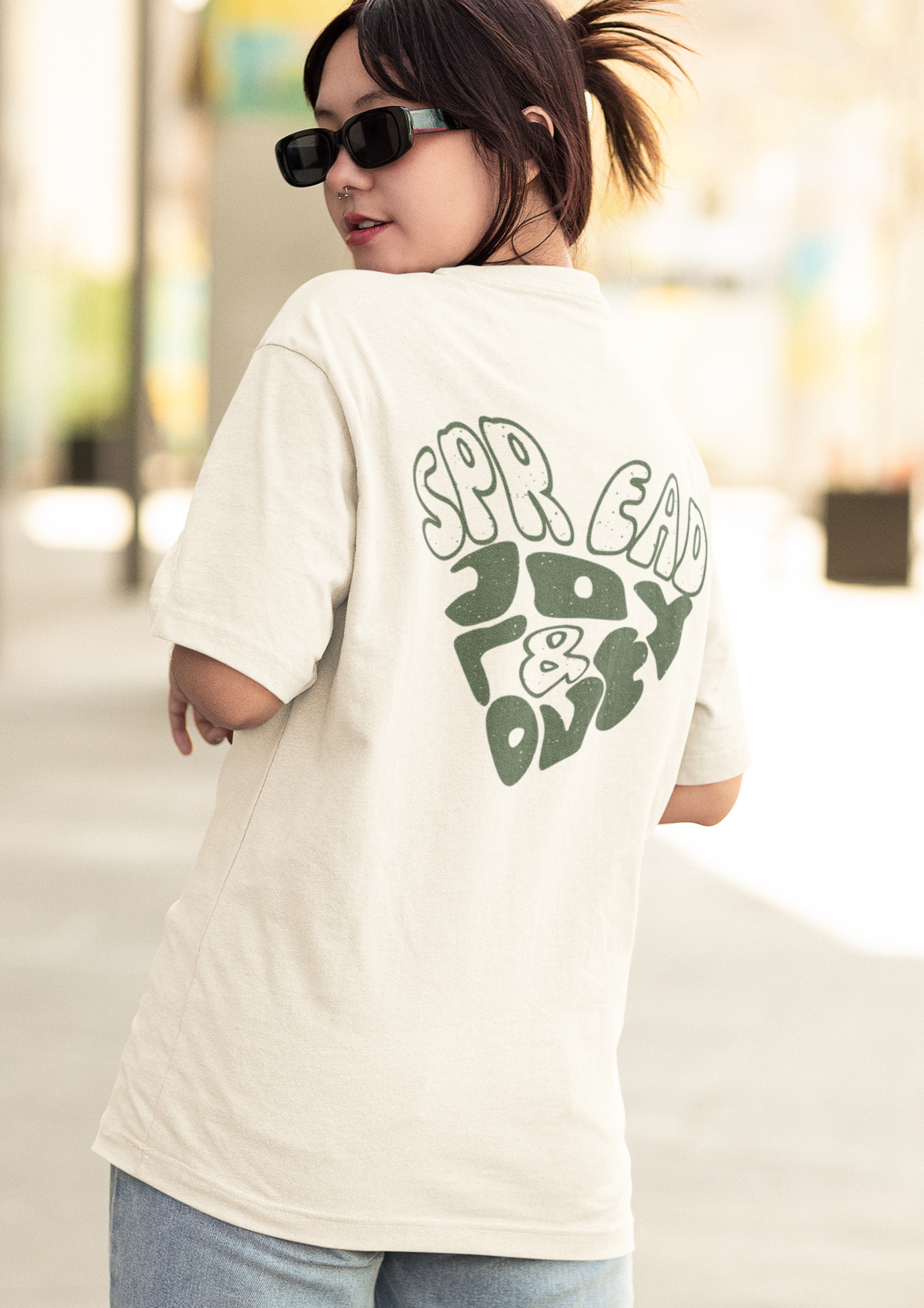 Spread Joy & Love - Organic Oversize Shirt