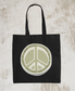 Peace is Real - Organic Tote Bag - Dark Design