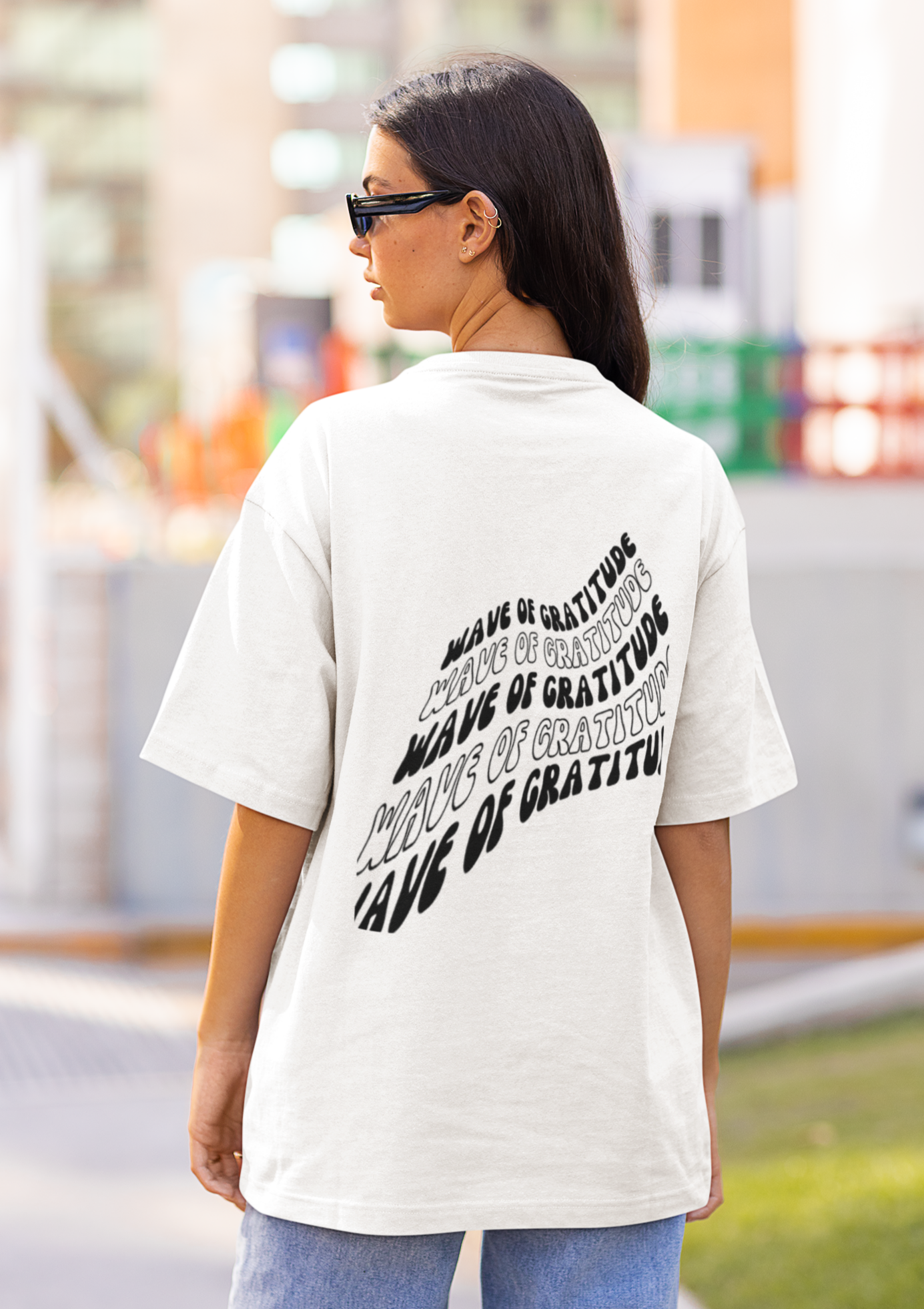 Wave of gratitude - Organic Oversize Shirt